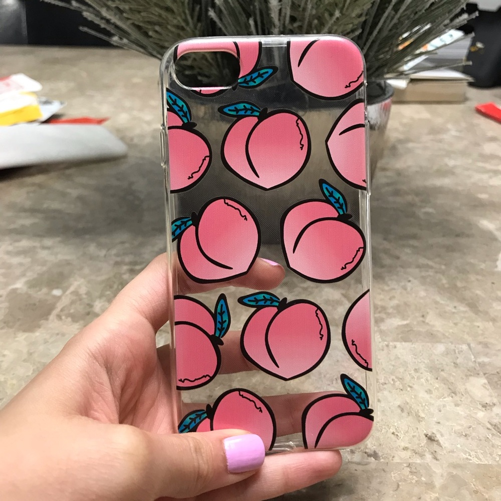 Peach emoji phone case